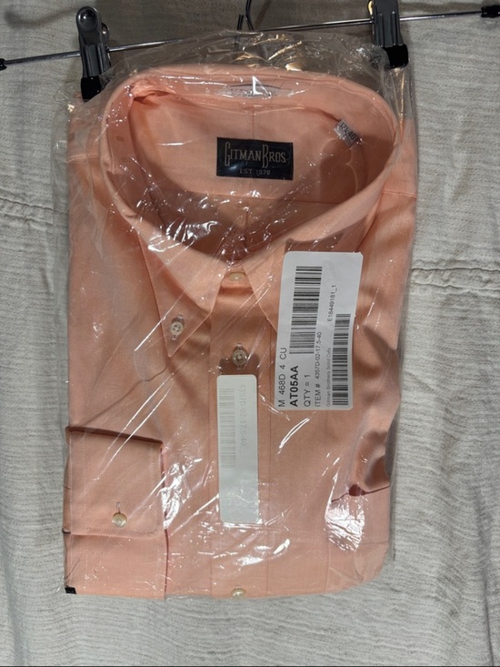 Gitman Brothers Other - Gitman Bros Peach Oxford Cloth Button-Down Dress Shirt - Light Peach Big & Tall